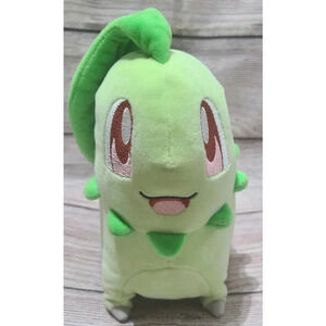 Pokemon Plush Chickorita Stuffed Animal Toy Green Leaf 8" Wicked Cool Toys